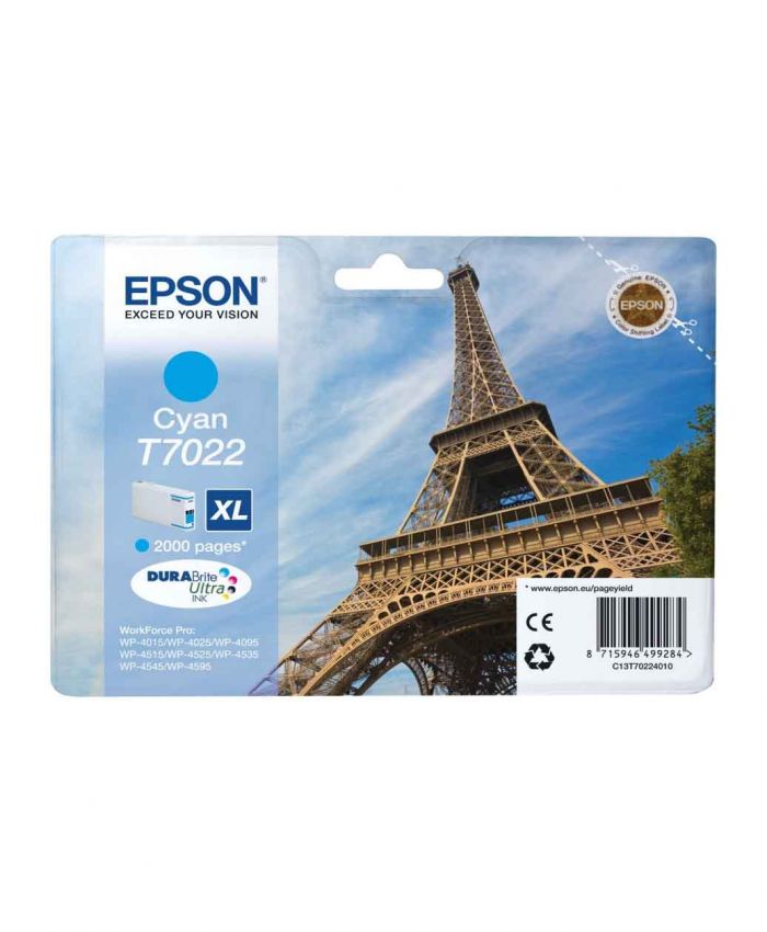 EPSON T7022 WP4015-4525-4515 CYAN KARTUŞ (2000SYF