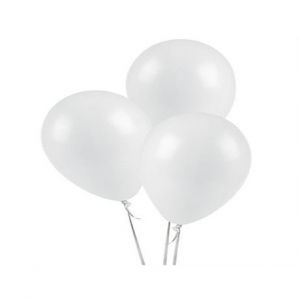 Balon Tek Renk 100 Lü Beyaz