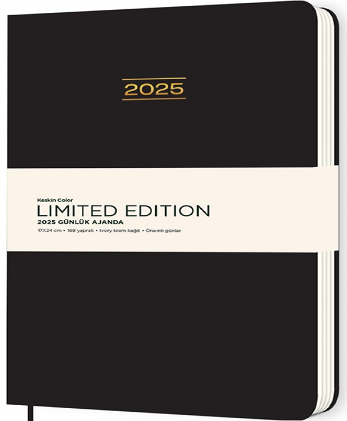 KESKİN AJANDA GÜNLÜK 17x24 CİLTLİ SİYAH 600065