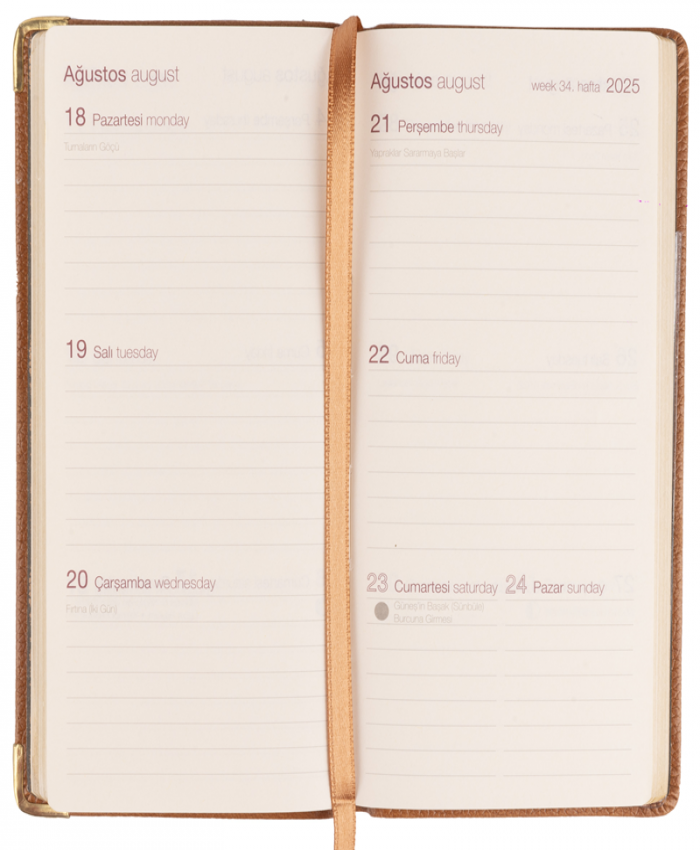 ECE AJANDA CEP 8.5X16 4DL KARAKÖY 2025