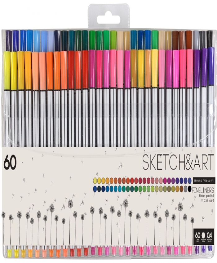 BRUNO VISCONTI FINELINER KALEM SKETCH & ART 60LI