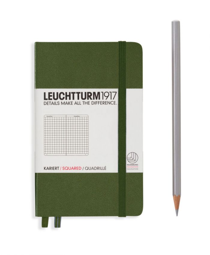 Leuchttrum1917 Cep Boy Kareli Defter 9x15 Army A6 Erciyes Kirtasiye