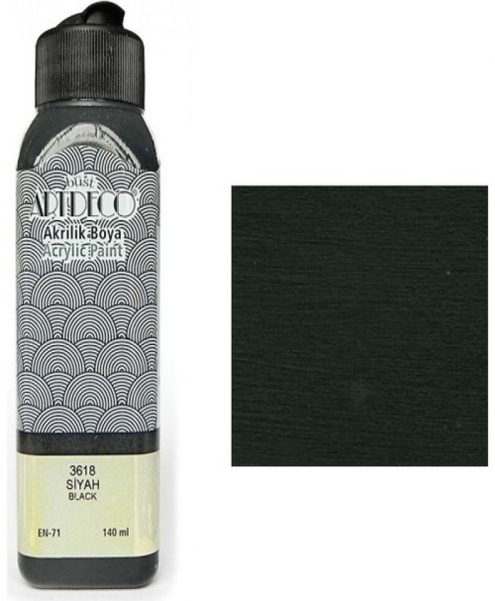 ARTDECO AKRİLİK BOYA 140 ML SİYAH Y-070R-3618