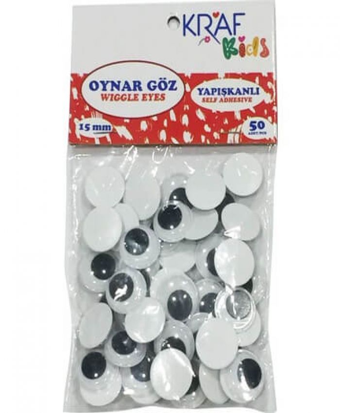 KRAF KIDS OYNAR GÖZ 15 MM 50 Lİ KK60