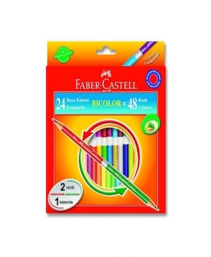 FABER CASTELL KURUBOYA BICOLOR 48 RENK 120624