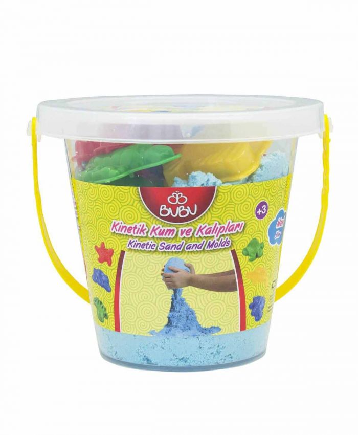 BU-BU KİNETİK KUM KOVA 500 GR MAVİ