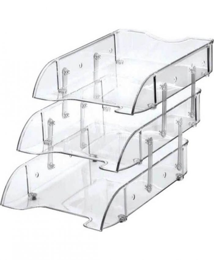 KRAF EVRAK RAFI 3LÜ RAYLI ŞEFFAF 829G
