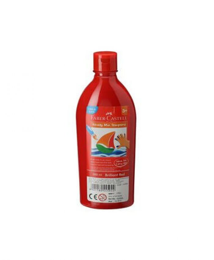 FABER CASTELL TEMPERA OKUL BOYASI 500 ML KIRMIZI
