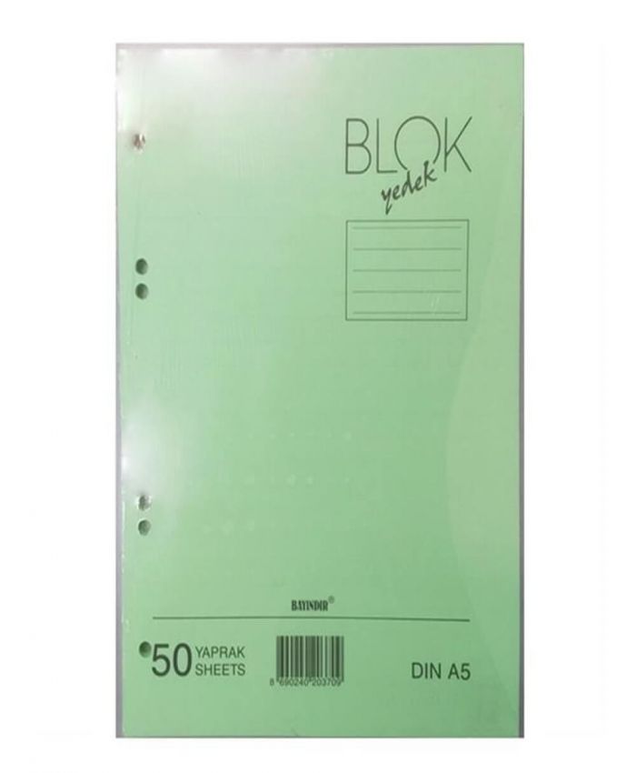 MOPAK KOLEJ YEDEK KARELİ A-5 50 YP.YEŞİL