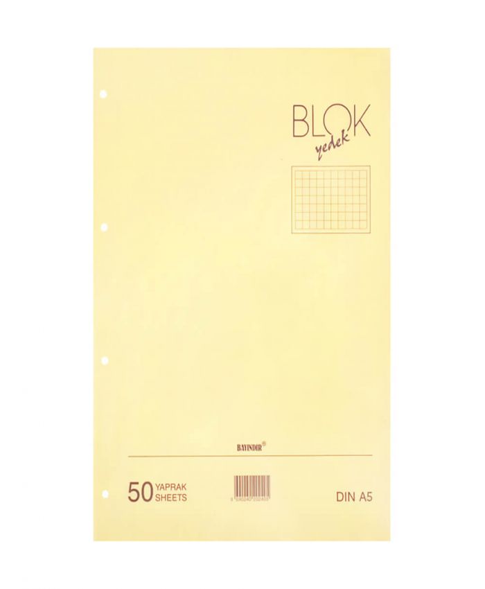 MOPAK KOLEJ YEDEK KARELİ A-5 50 YP.SARI