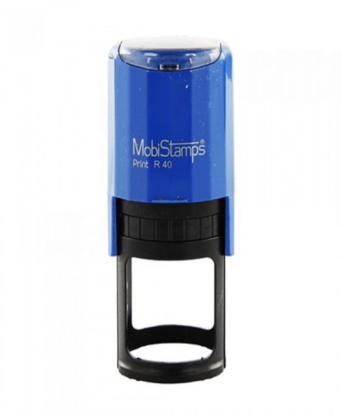 MOBİSTAMPS KAŞE YUVARLAK R-40 MAVİ KEÇELİ