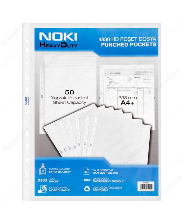 NOKİ POŞET DOSYA 100LÜ HD 100 LÜ 4830HD