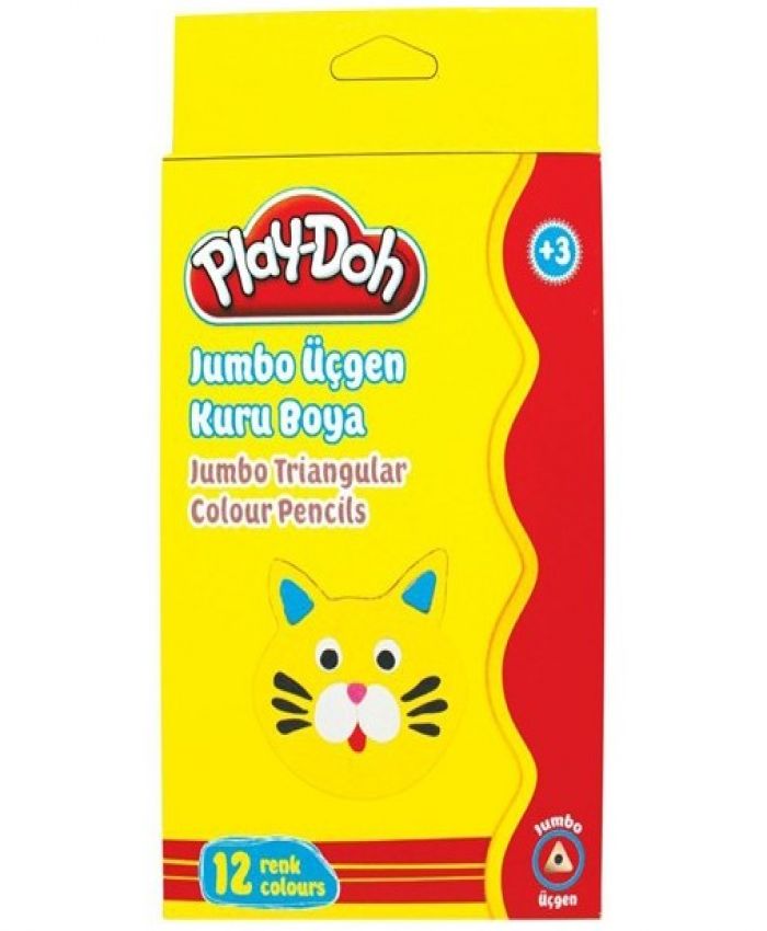 PLAY-DOH KURUBOYA WOODFREE JUMBO ÜÇGEN 12 RENK