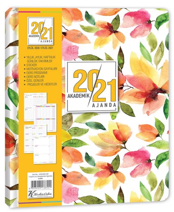KESKİN AJANDA 17x24 AKADEMİK LEILA 830263
