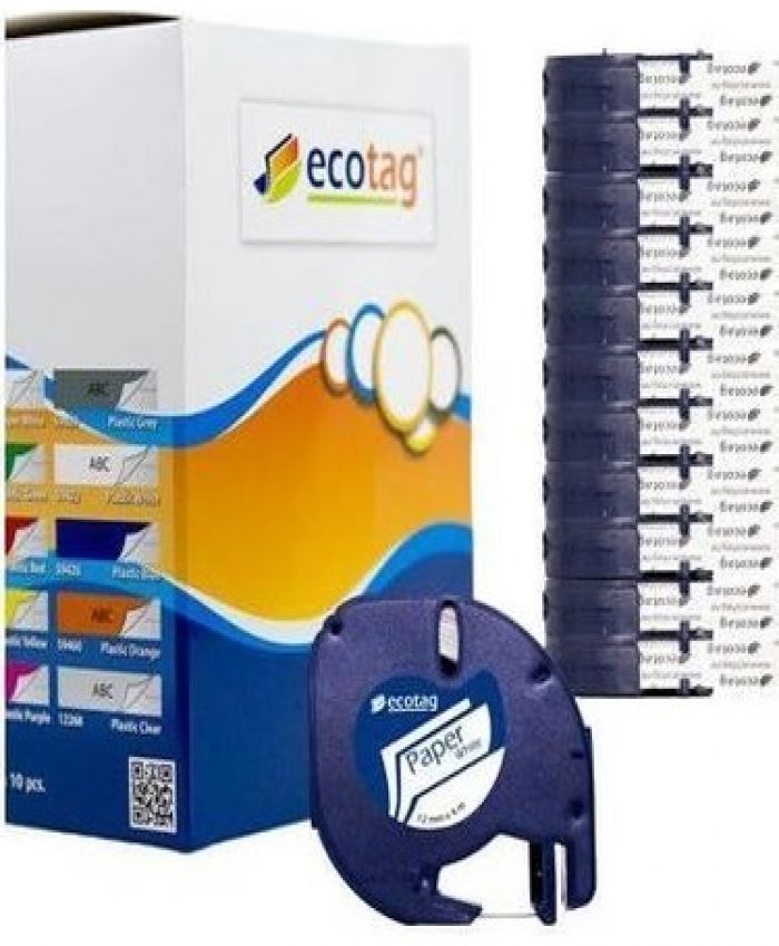 ECOTAG DYMO LETRATAG MUADİL PLASTİK ŞERİT 12MMX4MT