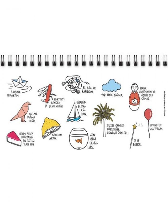 KESKİN AJANDA 13X27 SPR.STİCKERLI PLANNER HİSLİ Ş.