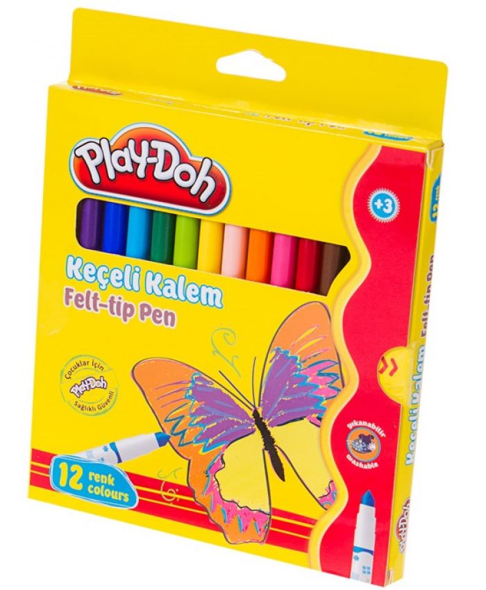 PLAY-DOH KEÇELİ KALEM 12 RENK 5MM KE007