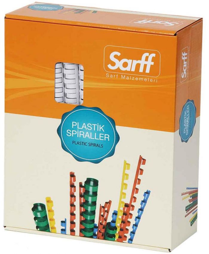 SARFF PLASTİK SPİRAL 14MM MAVİ 100 LÜ 15312031