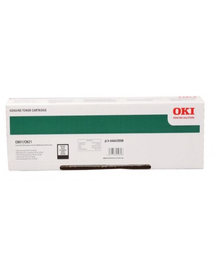 OKI C801/C821 SİYAH TONER 44643008 ORJİNAL