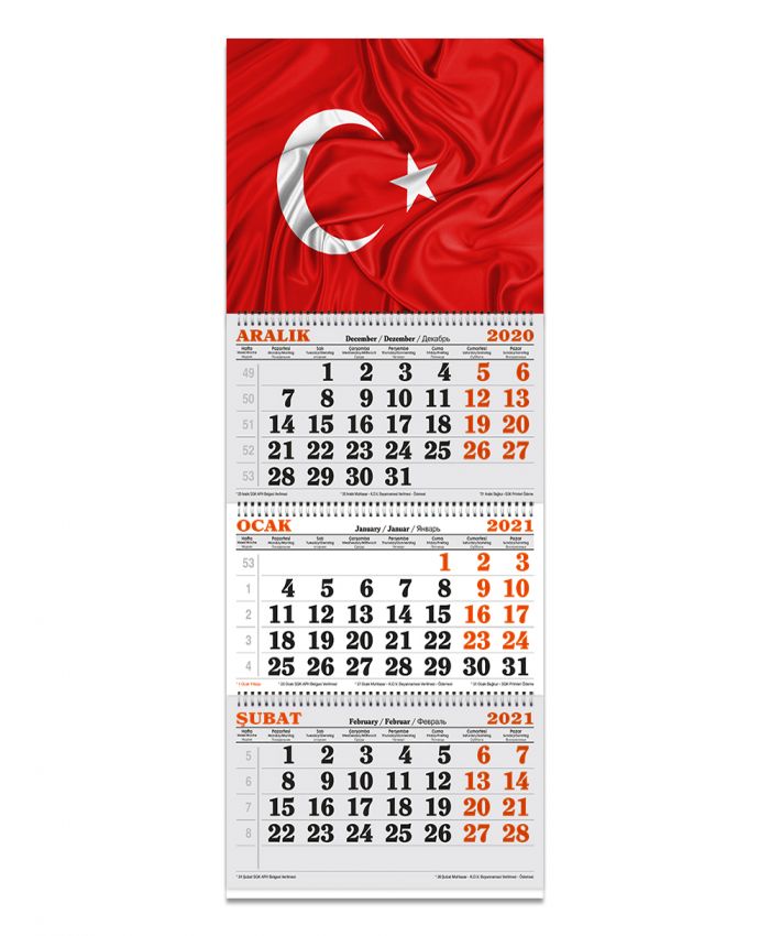KESKİN TAKVİM 3 AYLIK SPR.DENİZCİ BAYRAK