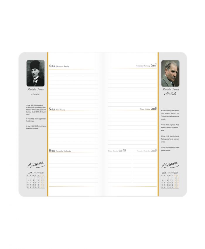 KESKİN AJANDA 17x24 ATATÜRK HAFTALIK ÜLKÜYLE