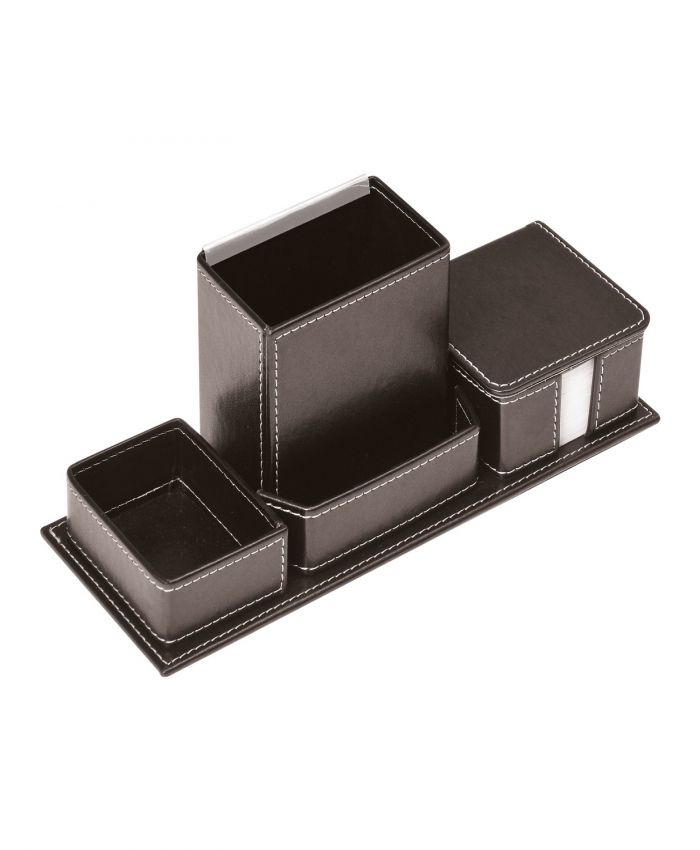 GIPTA MASA SETİ DERİ SİYAH 7121