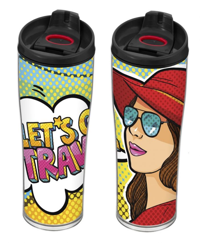 SOLMAZ TRAVEL 440 CC DESENLİ KONİK COFFE MUG