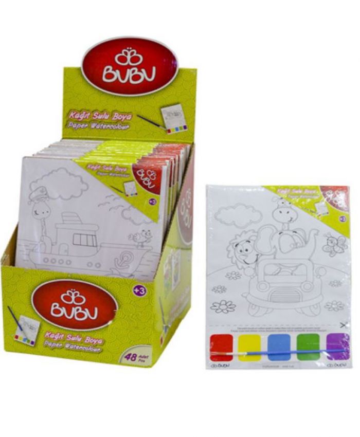 BU-BU KAĞIT SULUBOYA STANDI 48Lİ