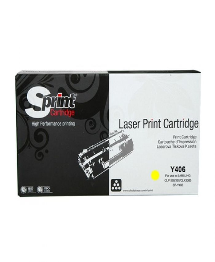 SPRİNT SAMSUNG CLP-365 (CLT-406) YELLOW TONER