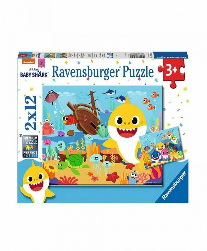 RAVENSBURGER PUZZLE 2X12 PARÇA BABY SHARK 051236
