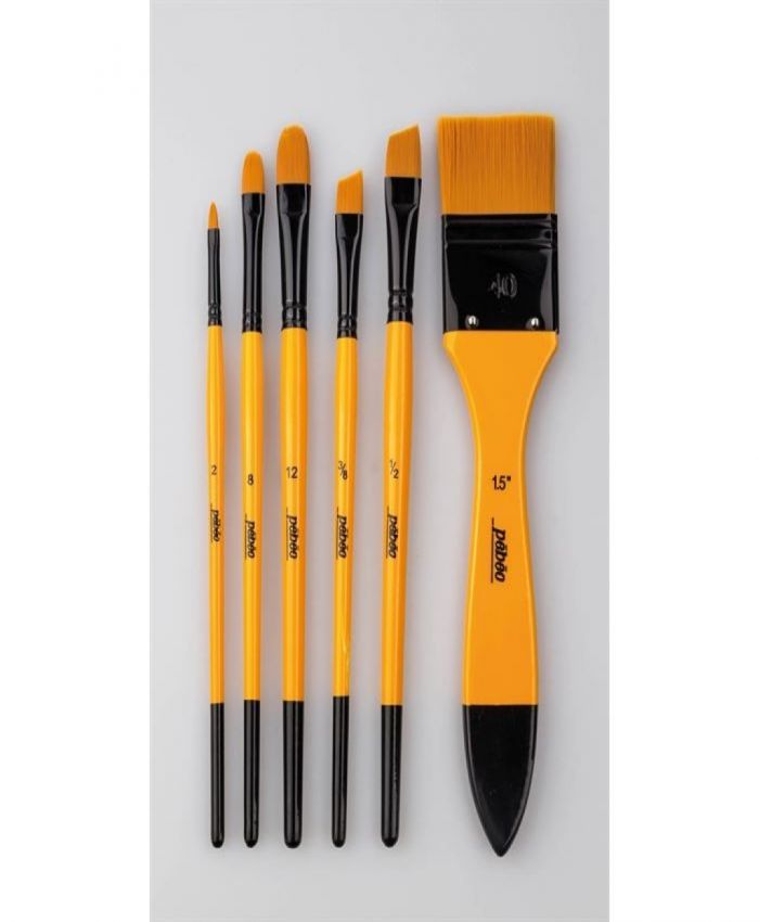 PEBEO FIRÇA SETİ 6 LI SET-8 DÜZ KESİK NO:2- 8-12 -