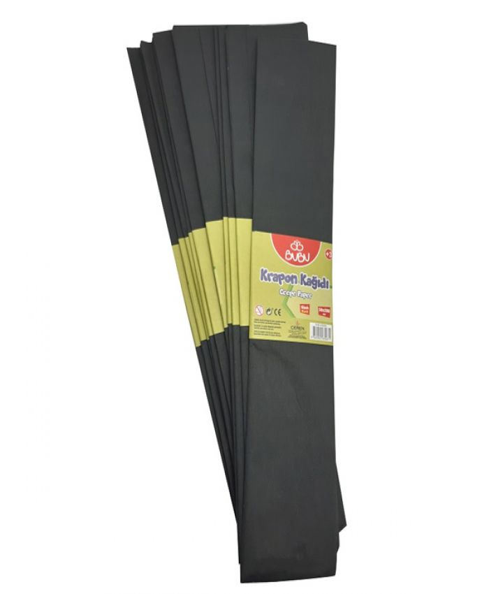 BU-BU KREPON KAĞIDI SİYAH 10 LU KR0008
