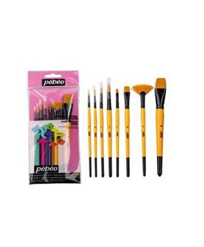 PEBEO FIRÇA SETİ YELPAZE KESİK UÇ 8 Lİ SET-4