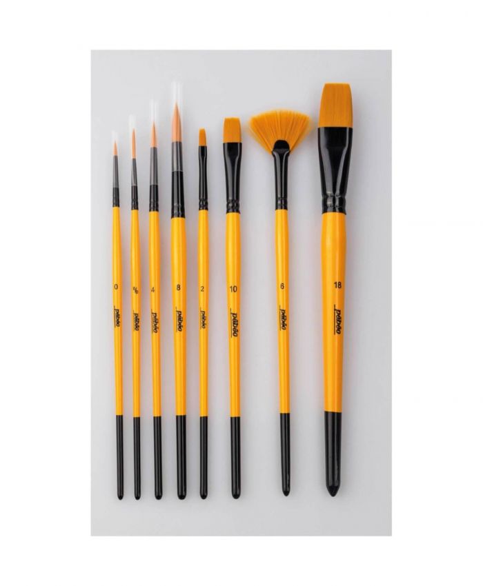 PEBEO FIRÇA SETİ YELPAZE KESİK UÇ 8 Lİ SET-4