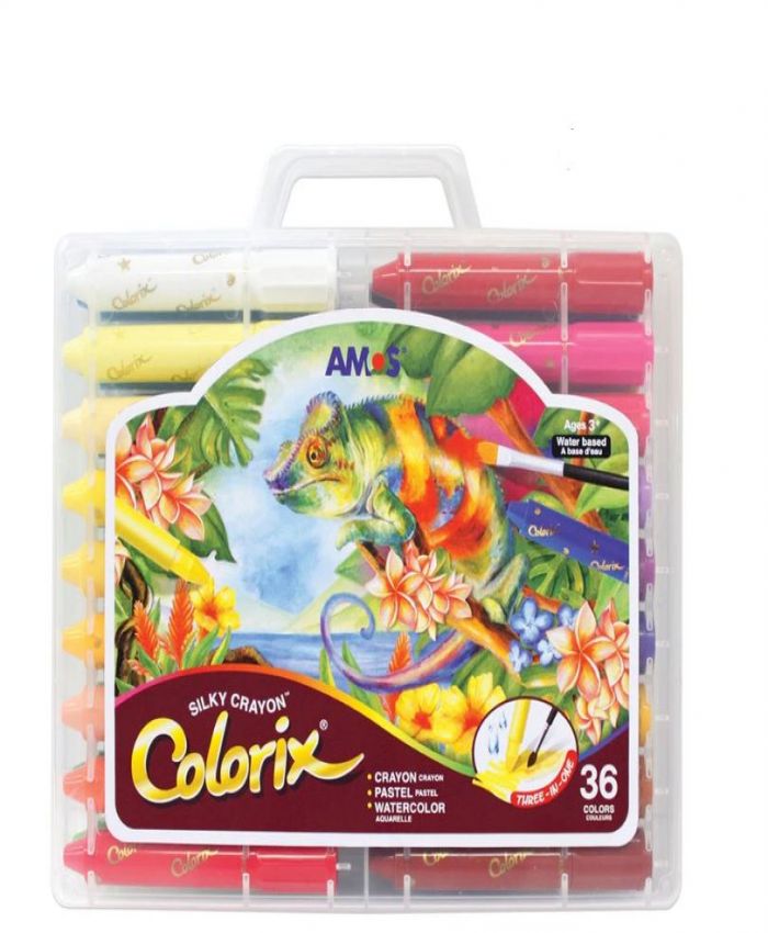 AMOS COLORİX PASTEL PLASTİK KUTU 36 RENK