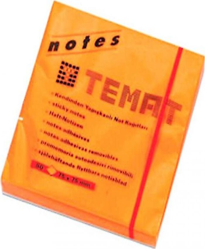TEMAT NOT KAĞIT 75-75MM FOSFORLU TURUNCU