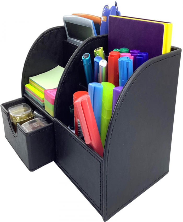 INN DESİGN EFSUN ÇEKMECELİ DERİ ORGANİZER SİYAH 