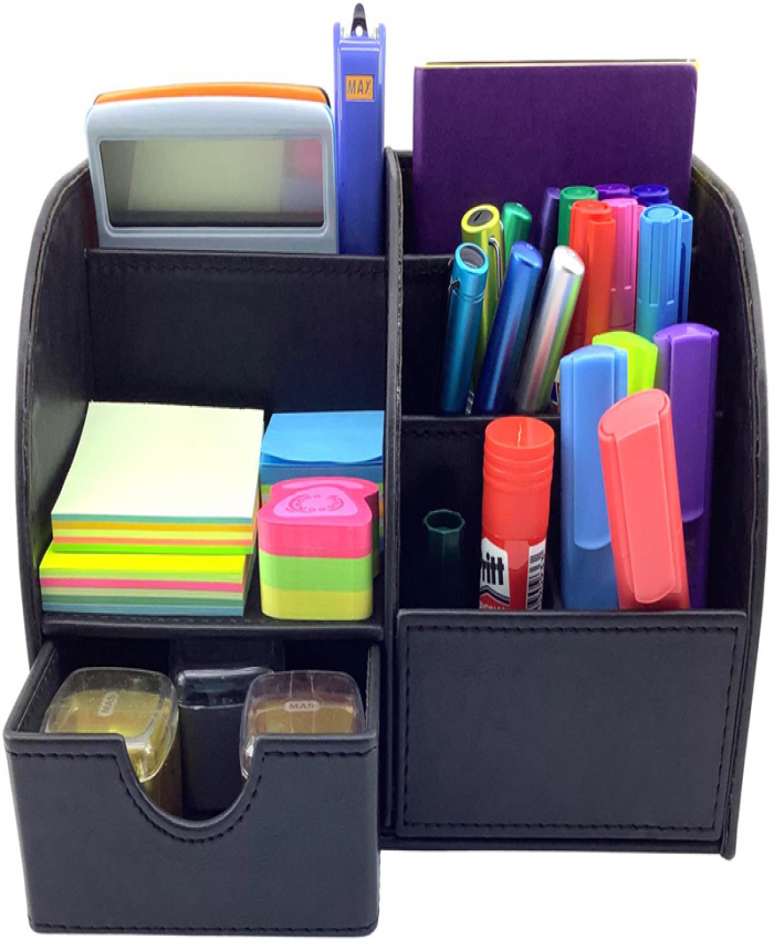 INN DESİGN EFSUN ÇEKMECELİ DERİ ORGANİZER SİYAH 