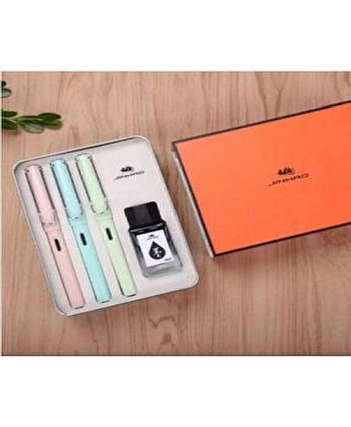 JİNHAO DOLMA KALEM SET 3 LÜ PASTEL + MÜREKKEP 