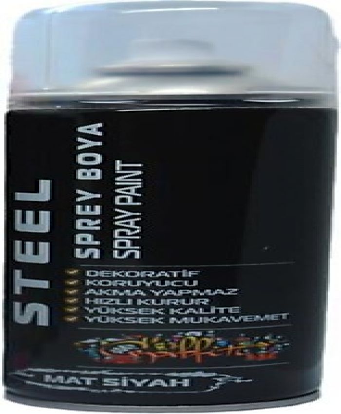 STEEL SPREY BOYA 200 ML MAT SİYAH ST-4978