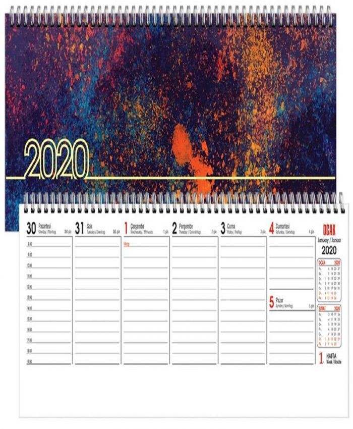 KESKİN AJANDA 12x33.5 HAFTALIK SPR. AJ-65 GRİ