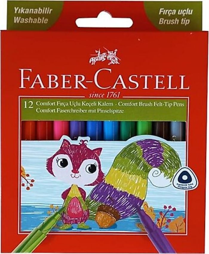 FABER CASTELL KEÇELİ KALEM COMFORT FIRÇA UÇLU 12 L