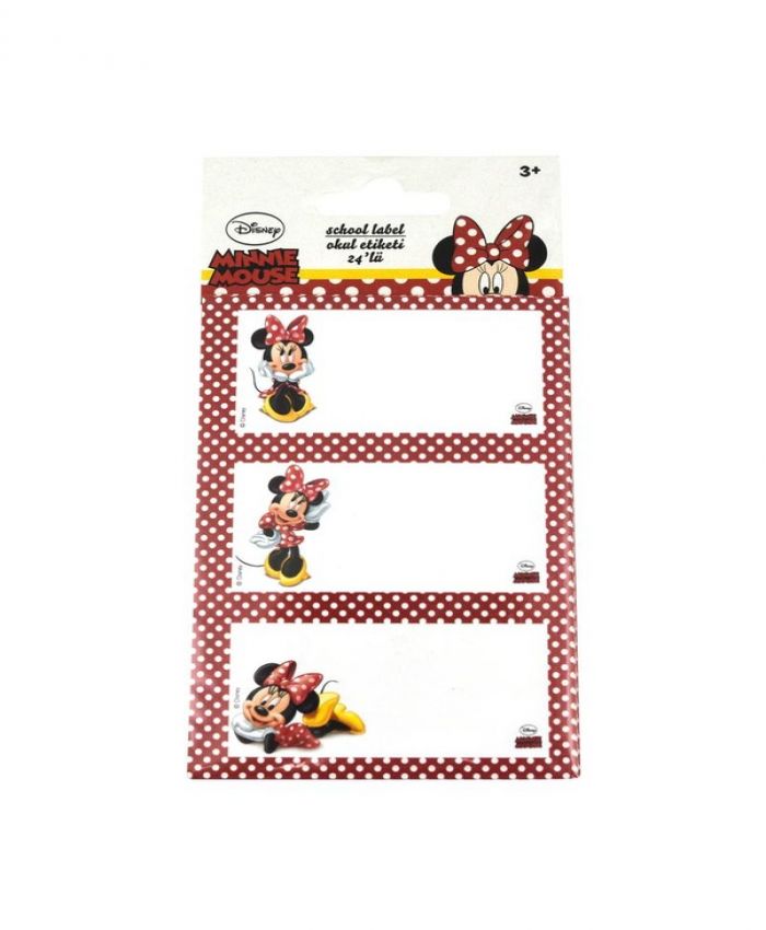 OKUL ETİKETİ MINNIE MOUSE 24 LÜ