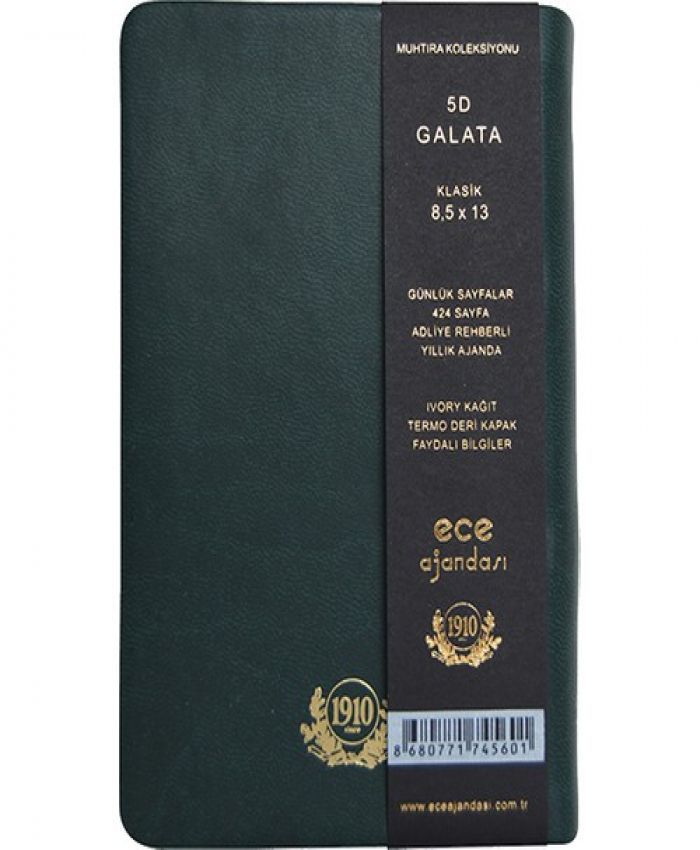 ECE AJANDA CEP 8.5X13 5D NO:5 GALATA YEŞİL 2022