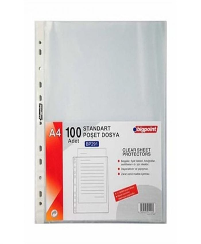 BİG POİNT POŞET DOSYA 100LÜ ECO 30 MİK.BP290
