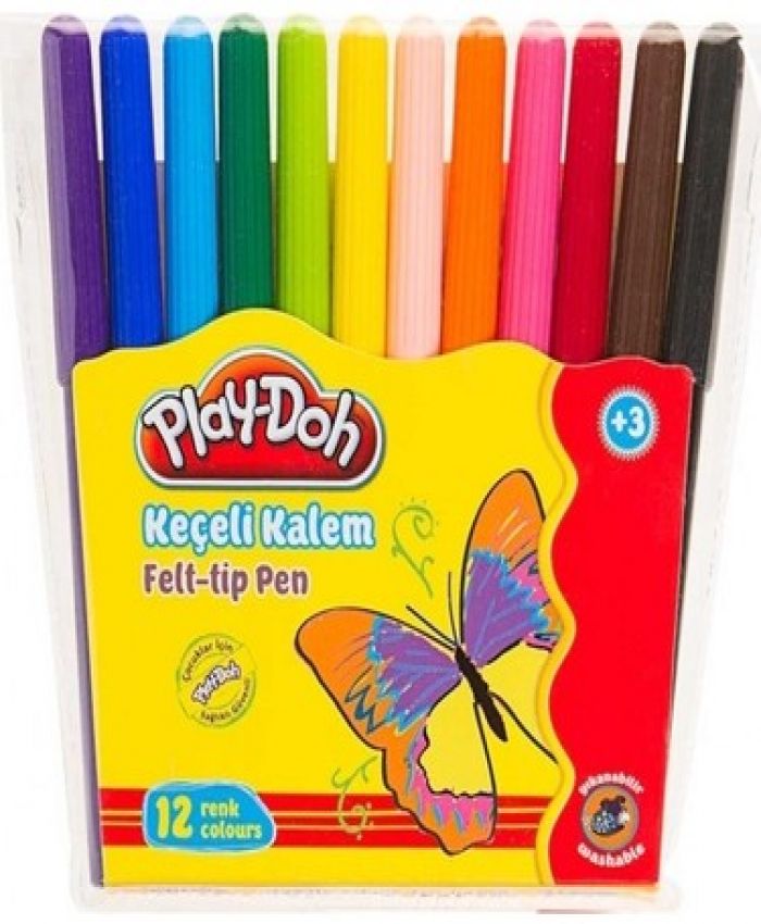 PLAY-DOH KEÇELİ KALEM 12 RENK 2MM PVC KE-005