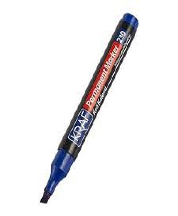 KRAF PERMANENT MARKÖR KESİK UC 230 MAVİ