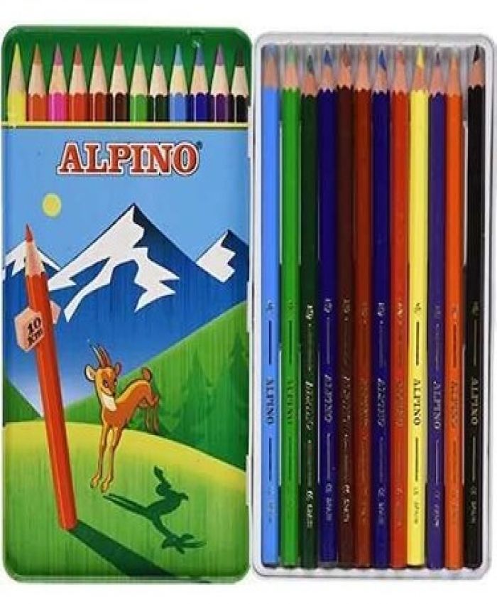 ALPINO KURUBOYA 12 Lİ UZUN AL-754 METAL KUTU