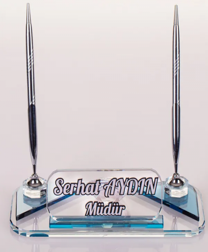 MASA ÜSTÜ KRİSTAL İSİMLİK 5145-K MAVİ