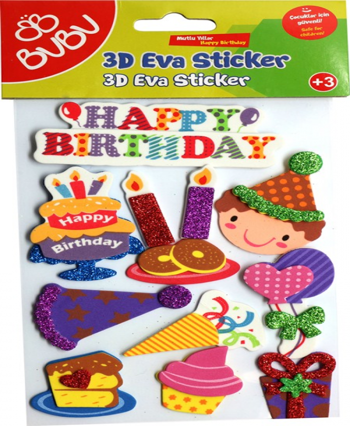 BU-BU EVA STICKER 3D PARTİ BUBU-STS041